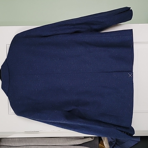 J Crew Navy Blue Sommerset Tweed Herringbone Speckle Wool Blazer - NWT - 12 - Picture 2 of 8